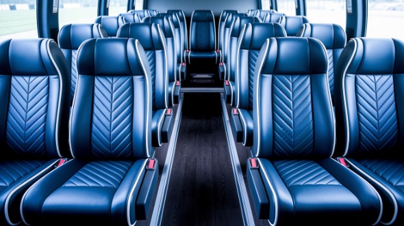 evanston 18 passenger minibus inside